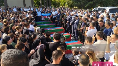 Birinci Qarabağ müharibəsində itkin düşmüş 6 şəhidlə Beyləqanda vida mərasimi keçirilib