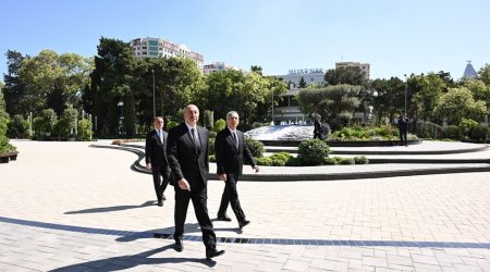 Президент принял участие в открытии парка Нариманова в Баку