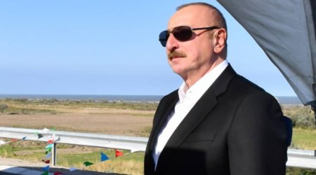 Prezident “Cavanşir” körpüsünün yerində tikilən yolun açılışında