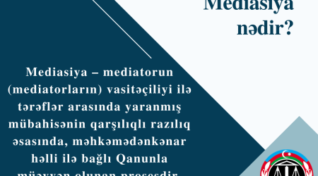 “Mediasiya haqqında Azərbaycan Respublikası Qanun” nədir?
