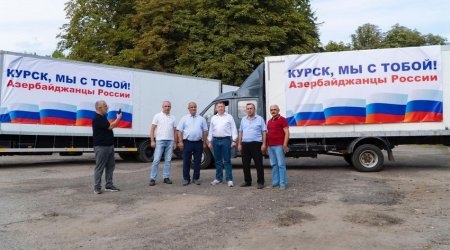 Azerbaijanis in Russia send aid package to residents of Kursk region