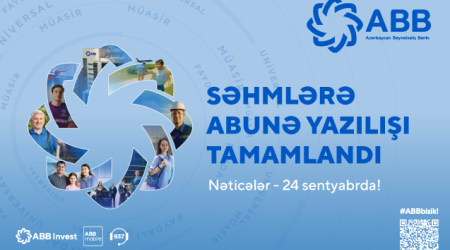 ABB-nin səhmlərinə abunə yazılışı başa çatdı!