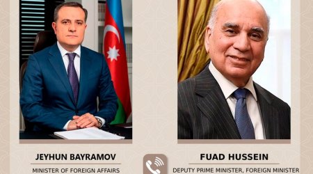 Ceyhun Bayramov iraqlı həmkarı ilə Yaxın Şərqdəki vəziyyəti müzakirə edib