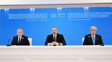 Bakıda Azərbaycan, Qazaxıstan və Özbəkistan prezidentlərinin üçtərəfli görüşü olub