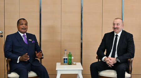 Prezident İlham Əliyev Konqo Prezidenti ilə görüşüb