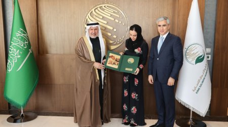 Leyla Əliyeva Ər-Riyadda Kral Salman Mərkəzinin rəhbəri ilə görüşüb