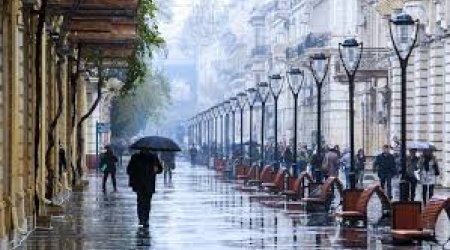 В Баку завтра ожидается облачная и дождливая погода