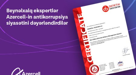 Azercell-in antikorrupsiya siyasəti beynəlxalq ekspertlər tərəfindən dəyərləndirildi