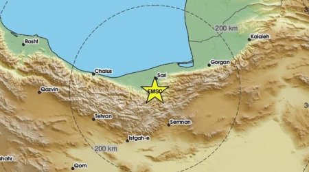 У каспийского побережья Ирана произошло землетрясение