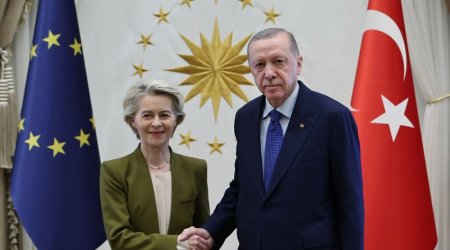 Erdogan receives Ursula von der Leyen