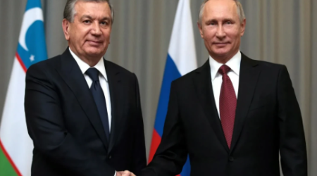 Putin və Mirziyoyev arasında telefon danışığı olub