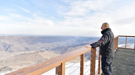 Prezident və ailəsi Şahdağ Turizm Kompleksində