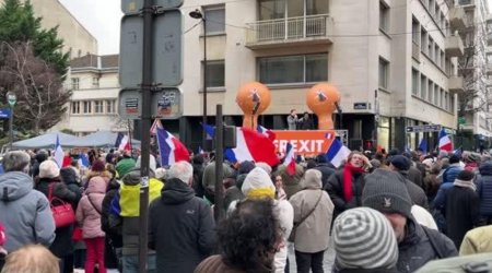 В Париже сторонники выхода Франции из ЕС разорвали флаг союза