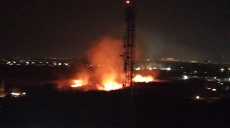 В Мингячевире вспыхнул сильный пожар