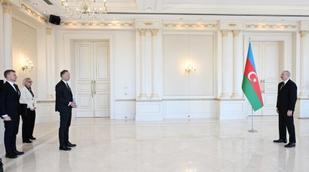 Əliyev Litvanın Azərbaycanda yeni təyin olunmuş səfirinin etimadnaməsini qəbul edib