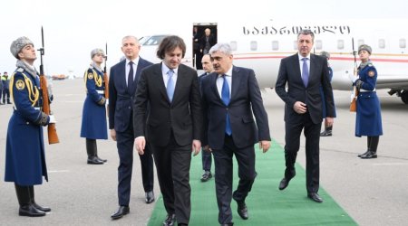 Georgian Prime Minister Irakli Kobakhidze arrives in Azerbaijan