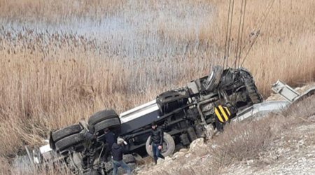 В Дашкесане перевернулась автоцистерна, есть погибшие