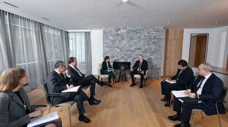 İlham Əliyev AYİB prezidenti ilə görüşüb