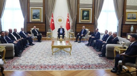 Ərdoğan HƏMAS nümayəndə heyətini qəbul edib
