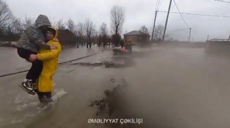 Lənkəranda bəzi əraziləri su basıb - Video