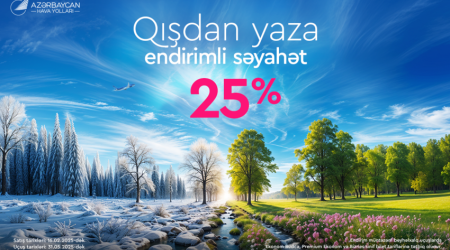 AZAL-dan bütün istiqamətlərə 25% endirim kampaniyası