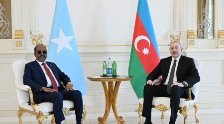 Əliyev Somali prezidenti ilə təkbətək görüşüb
