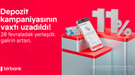 
Birbank-da sərfəli deposit kampaniyası davam edir: qazancınızı 11%-dək artırın