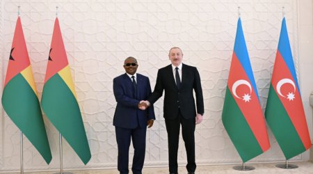 Azərbaycan və Qvineya-Bisau prezidentləri mətbuata bəyanatlarla çıxış ediblər