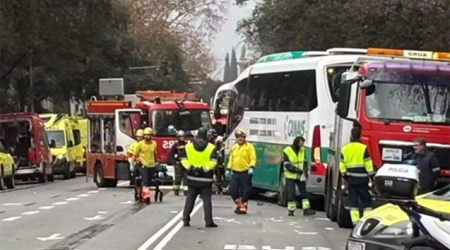 Barselonada avtobuslar toqquşub,30-dan çox xəsarət alan var