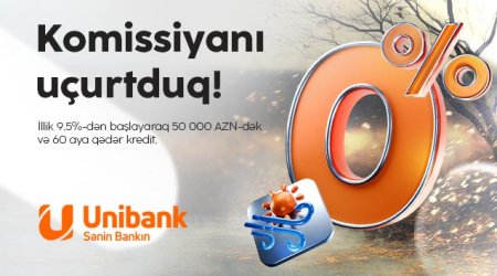Unibank bir günlük “Komissiyasız çərşənbə” aksiyası keçirir