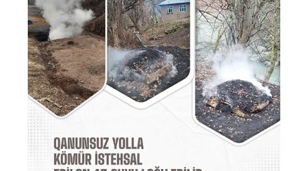 Qanunsuz kömür istehsal edən şəxslər cərimələnib
