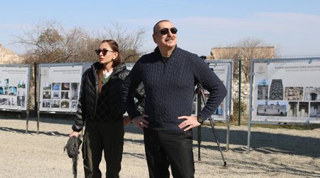 Prezident və xanımı Ağdama gedib