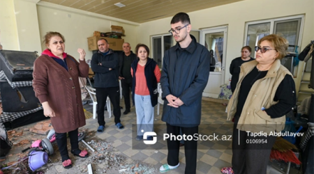 Yasamalda evi uçurdulan qadın danışdı - Video