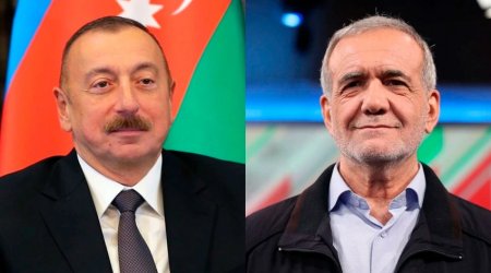 İlham Əliyevlə Məsud Pezeşkian arasında telefon danışığı olub