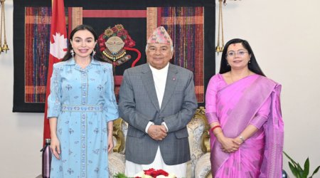 Leyla Əliyeva Nepalın Prezidenti ilə görüşüb