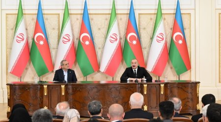Azərbaycan və İran prezidentləri mətbuata birgə bəyanatlarla çıxış ediblər - Yenilənib