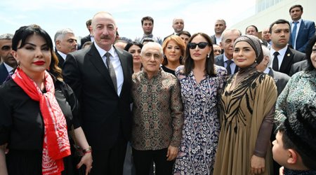 Prezident və xanımı Ağdam Muğam Mərkəzinin açılışında - Yenilənib
