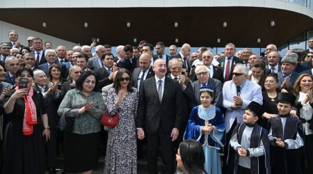 Prezident sosial şəbəkə hesablarında Ağdam Muğam Mərkəzinin açılışından görüntülər paylaşıb - Video