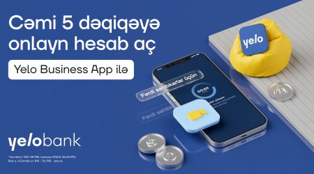 
Yelo Bank-dan fərdi sahibkarlar üçün onlayn imkan!