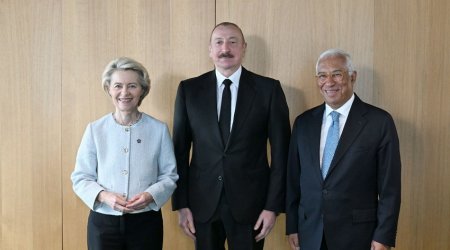 İlham Əliyevin Tiranada Avropa İttifaqı Şurası və Avropa Komissiyasının prezidentləri ilə görüşü olub