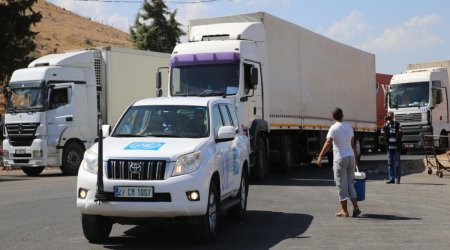 İsrail 93 yardım maşınının Qəzzaya daxil olduğunu bildirib