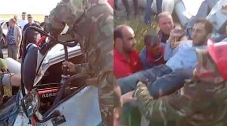 В Гобустане грузовик столкнулся с легковушкой: есть пострадавший
