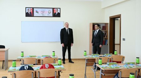 Президент Ильхам Алиев принял участие в открытии здания лицея "Талыстан" в Исмаиллы
