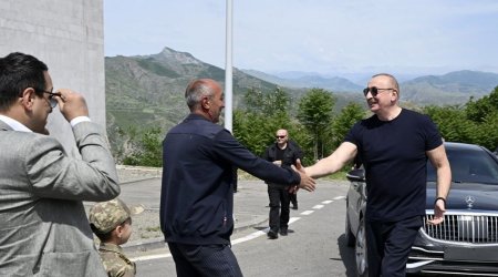 President Ilham Aliyev meets with residents in Lachin