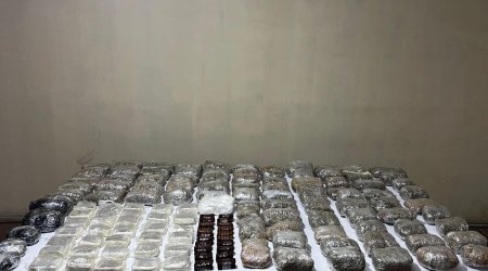 İrandan Azərbaycana 75 kq narkotik keçirmək istəyənlər saxlanılıb