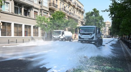 Paytaxtda növbəti geniş təmizlik işləri aparılıb