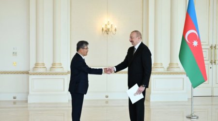 İlham Əliyev Koreya Respublikasının yeni səfirini qəbul edib