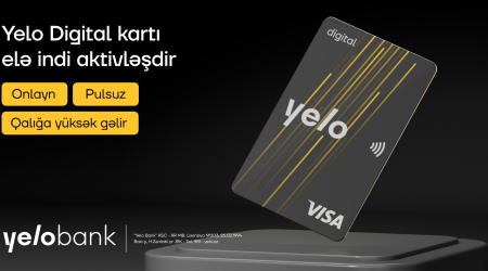 Yelo Bank-dan yeni rəqəmsal kart: Yelo Digital Card!