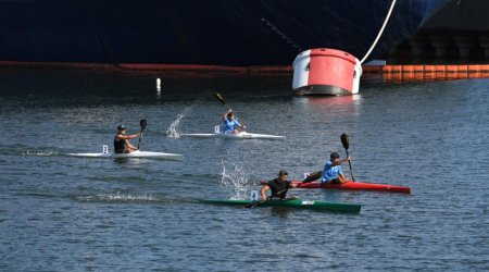 Bakıda açıq qayıq sürmə çempionatı keçirilib
