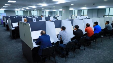 Taksi sürücüləri üçün test imtahanı keçirilib